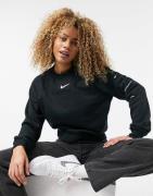 Nike - Sort sweatshirt med rund hals og Swoosh-logo