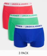 Jack & Jones - 3 pakke boksershorts i neon-Multifarvet