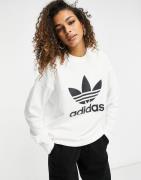 adidas Originals - adicolor - Hvid sweatshirt med stort logo