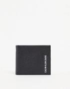 Calvin Klein Jeans - Foldepung med logo i sort læder