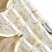 LullaBellz Super Thick 22  5 Piece Natural Wavy Clip In Extensions (Various Shades) - California Blonde