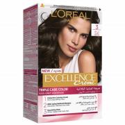 L'Oreal Paris Excellence Crème Permanent Hair Colour (Various Colours) - 3.0 Dark Brown