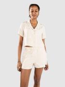 Brixton Silky Jacquard Button Down Skjorte hvid