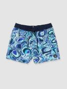 Volcom Lido Print Trunk 16 Boardshorts blå