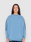 Rusty Two Timer Panelled Crew Fleecepullover blå