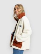 Quiksilver Minto Sherpa Fleece Jakke hvid
