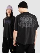 Jacker Skeleton Garment Dyed T-shirt sort