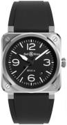 Bell & Ross Herreur BR03A-BL-ST/SRB BR 03 Sort/Gummi