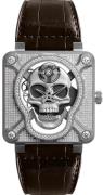 Bell & Ross Herreur BR01-SKULL-SK-FLD BR 01 Laughing Skull Læder