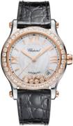 Chopard Dameur 278559-6006 Happy Sport Hvid/Læder Ø36 mm