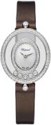 Chopard Dameur 204292-1301 Happy Diamonds Hvid/Satin Ø25.8 mm