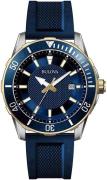Bulova Herreur 98B345 Blå/Gummi Ø44 mm