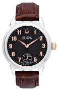 Bulova Herreur 65A102 Accutron Sort/Læder Ø42 mm