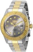 Invicta Herreur 29950 Pro Diver Grå/Gul guldtonet stål Ø43 mm