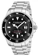 Stührling Original Herreur 883.01 Aquadiver Sort/Stål Ø42 mm