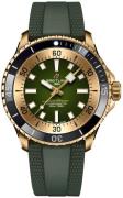 Breitling Herreur N17375201L1S1 Superocean Automatic 42 Grøn/Gummi