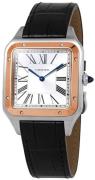 Cartier Herreur W2SA0017 Santos Dumont Sølvfarvet/Læder