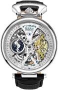 Stührling Original Herreur 3920.1 Legacy Sølvfarvet/Læder Ø46 mm