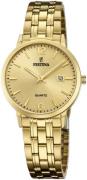 Festina Dameur F20514-3 Classic Guld/Gul guldtonet stål Ø30.5 mm