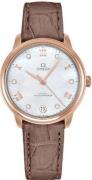 Omega Dameur 434.53.34.20.55.001 De Ville Prestige Hvid/Læder Ø34 mm