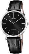 Festina Herreur F20012-4 Swiss Made Sort/Læder Ø39 mm