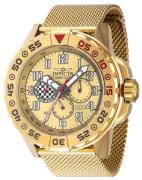 Invicta Herreur 47216 Racing Guldfarvet/Guldtonet stål Ø48 mm