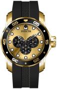 Invicta Herreur 45719 Pro Diver Guld/Gummi Ø48 mm