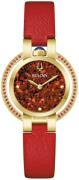 Bulova Dameur 97R105 Rubaiyat Rød/Læder Ø31 mm