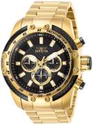 Invicta Herreur 28658 Speedway Sort/Gul guldtonet stål Ø50 mm