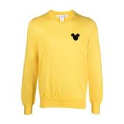 Gul Disney Crew Neck Striktrøje