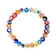 Wristband with Evil Eye Glass Beads