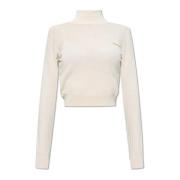 Ribstrikket rullekrave sweater