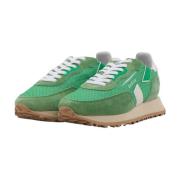 Grøn Læder Mesh Sneakers