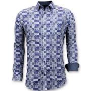 Moderne luksus skjorter til mænd - Digitalt print - 3055