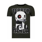 Terror Panda Rhinestone - Herre T-Shirt - 13-6227K