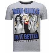 Bad Girls Popeye Rhinestone - Herre T-shirt - 13-6210G