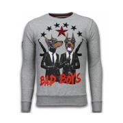 Bad Boys Dogs Rhinestone - Herretrøjer - 5918G