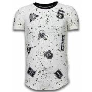 Paint Drops Army Long Fit = Herre T-Shirt - T09199W