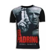 El Padrino Face Rhinestone - Herre T-Shirt - 6162