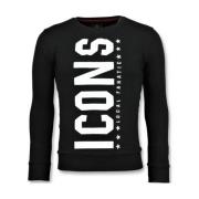 ICONS Vertikal Sweater - Tryk På Trøje - 6353Z