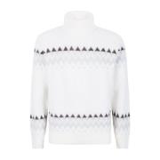 Jacquard Strik Turtleneck Sweater