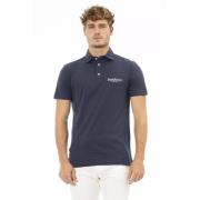 Moderne Blå Polo Shirt med Broderet Logo