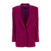 Tyrian Purple Polyester Blazer