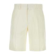 Kølige Ivory Gabardine Bermuda Shorts