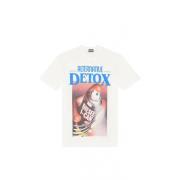Oversize Herre T-shirt med Alternative Detox og Pure Energy Prints