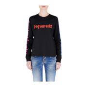 Sort Bomuld Logo Sweatshirt