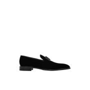 Velour Bow Loafers