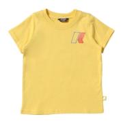 Gul Børne T-shirt med Logo Print