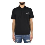 Sort Herre Bomuld Polo Skjorte Logo Mod.MV0MH01M47C0NO