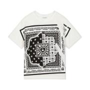 Bandana-Print Bomuld T-Shirt til Drenge